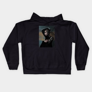 cyberpunk girl Kids Hoodie